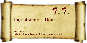 Tagscherer Tibor névjegykártya