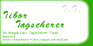 tibor tagscherer business card